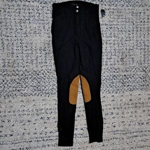 Kids Black and Tan Riding Pants